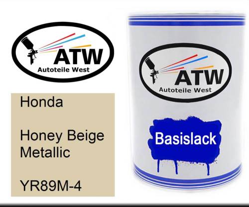 Honda, Honey Beige Metallic, YR89M-4: 500ml Lackdose, von ATW Autoteile West.